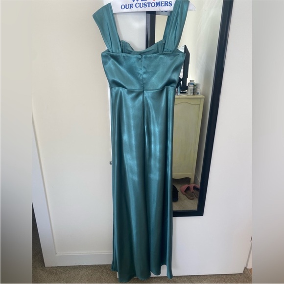 Birdy Grey Mia Convertible Dress in Sea Glass Satin Size Small. - Picture 5 of 5